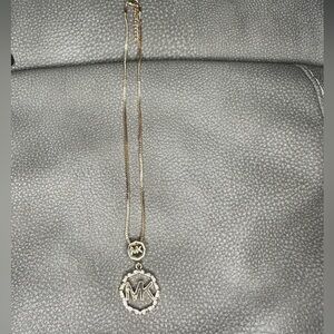 Michael Kors Gold Tone Pendant Necklace